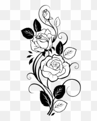 Flower Vine Png - Art Black And White Flowers