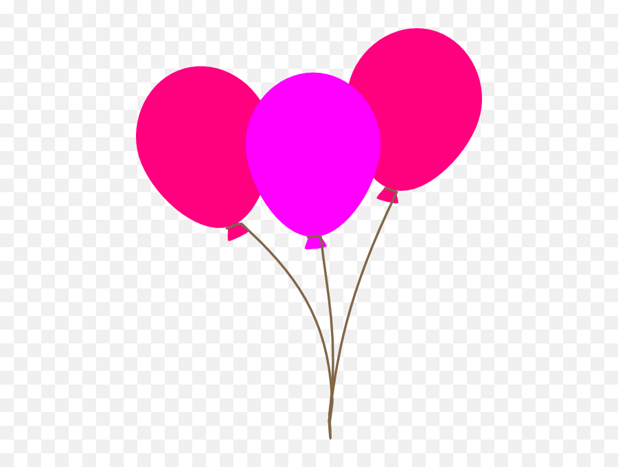 Pink Balloons Clip Art - Pink Balloons Free Clipart Png,Balloons Clipart Transparent