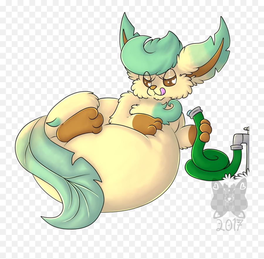 Pkmn - A Properly Watered Leafeon U2014 Weasyl Leafeon Belly Png,Leafeon Png