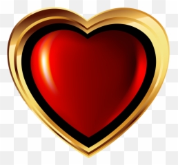 Golden Heart Png Transparent Images - Solid