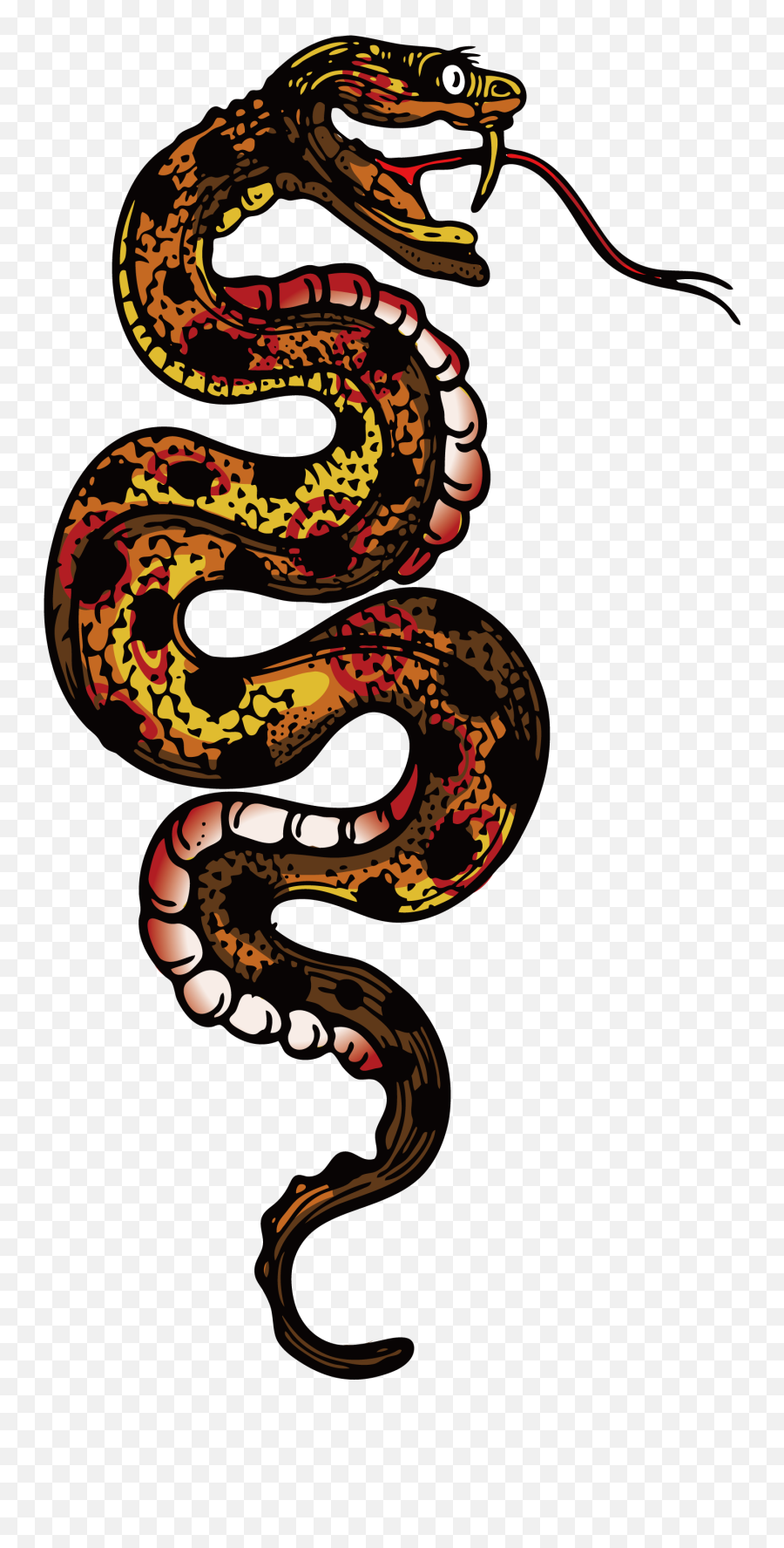 Clipart Boa Constrictor Snake - Png Snake Tattoo,Snakes Png