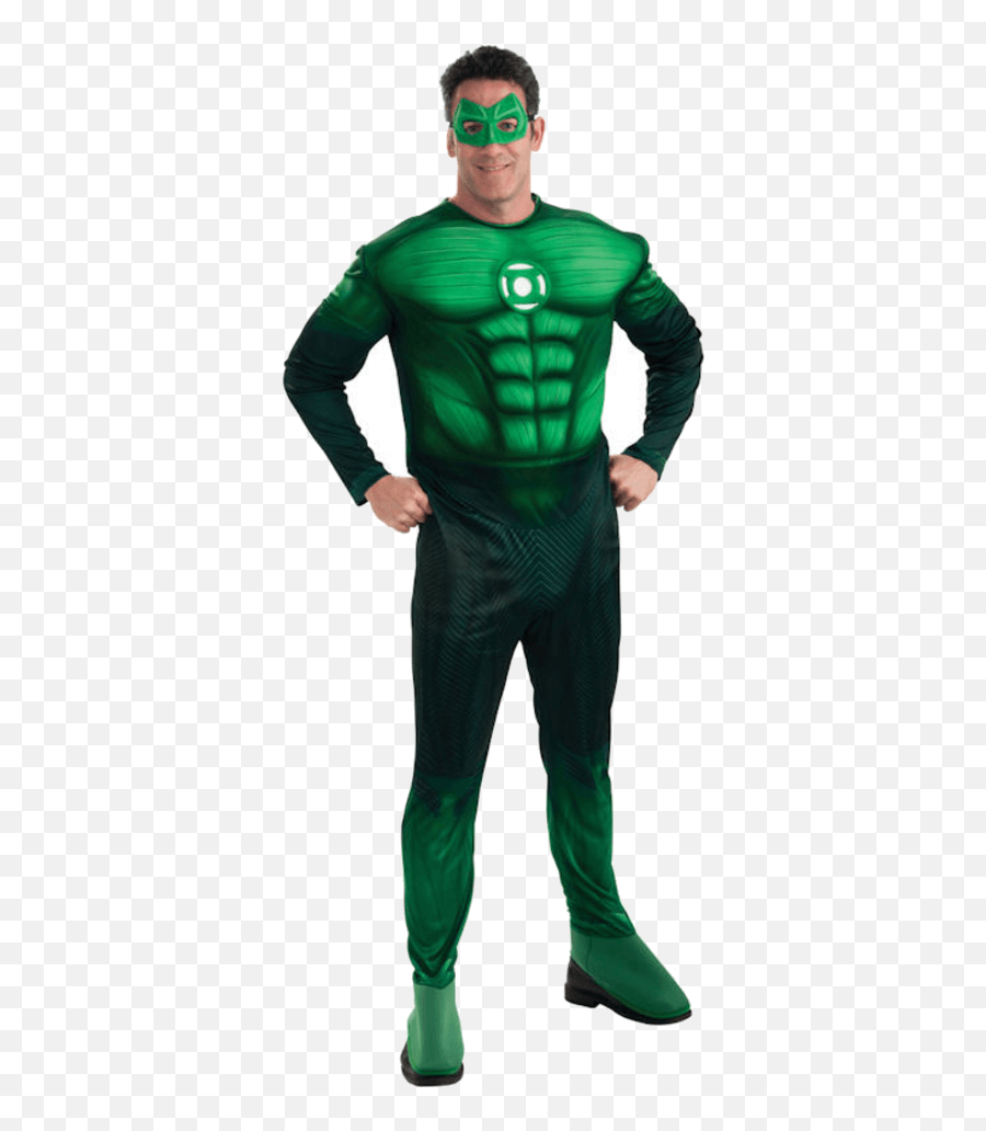 Adult Deluxe Green Lantern Super Hero - Green Lantern Costume Png,Green Lantern Transparent