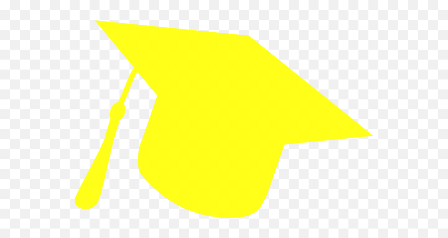 Graduation Hat Silhouette Yellow Clip - Clip Art Toga Yellow Png,Graduation Silhouette Png