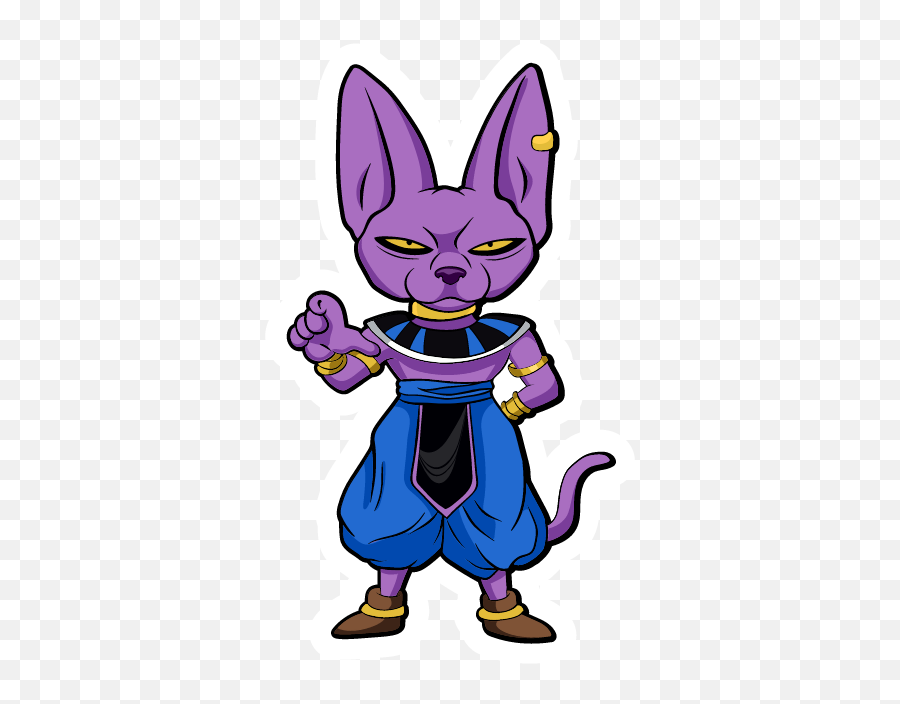 Dragon Ball Beerus Sticker - Fictional Character Png,Beerus Transparent