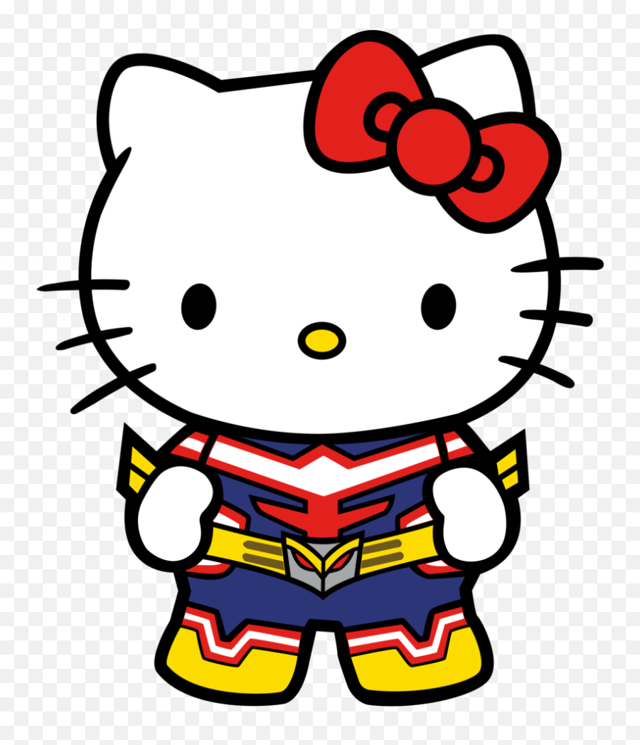 My Hero Academia X Sanrio Hello Kitty All Might - Figpin 391 Hello Kitty My Hero Academia Png,All Might Transparent