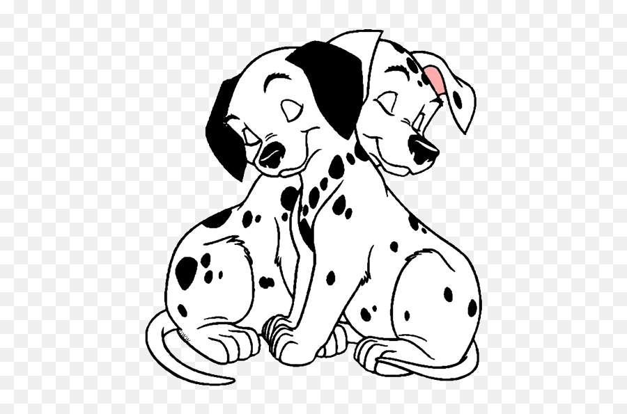 101 Dalmatians Puppies Clip Art 7 Disney Galore - Dalmatian Black And White Clipart Png,Dalmatian Png