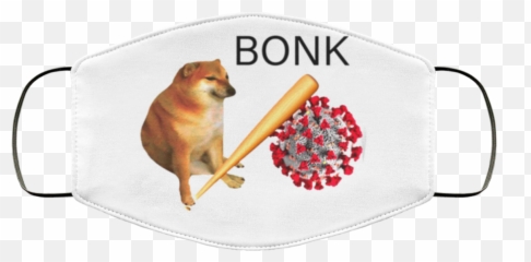Shiba Doge Virus Bonk Face Mask - Cheems Bonk Png,Doge Face Png