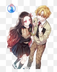 Zenitsu And Nezuko Couple Dp Couples Pair Picturesdp - Nezuko X png