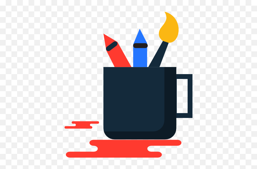 Pencil School Material Mug Pen Tools And Utensils Paint - Iconos De Escritura Png,Paint Tool Icon
