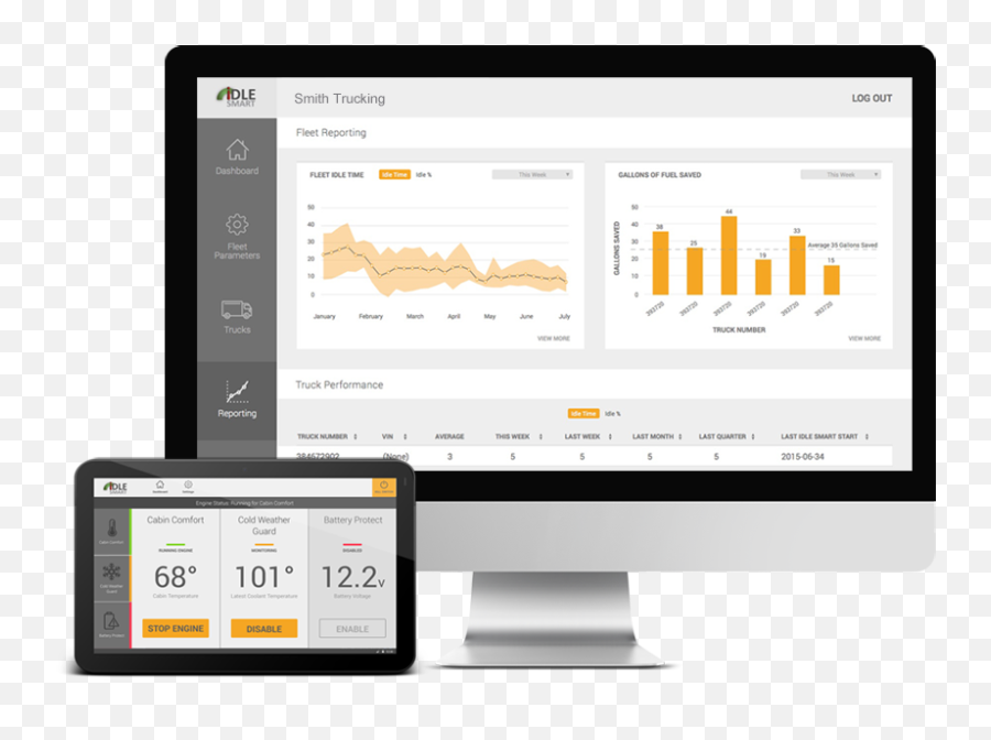 Idle Smart Helps Fleets Save Fuel - Technology Applications Png,Smart Device Icon
