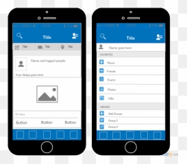 Iphone Mockup Templates To Design - Facebook Mobile App png