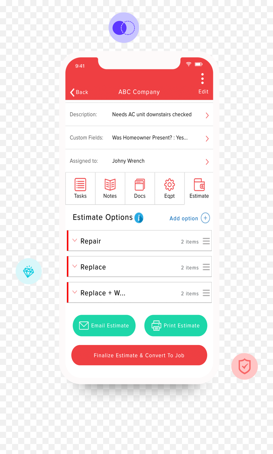 Mobile Field Service Management Tools Fusion Dot Png On - site Estimate Icon