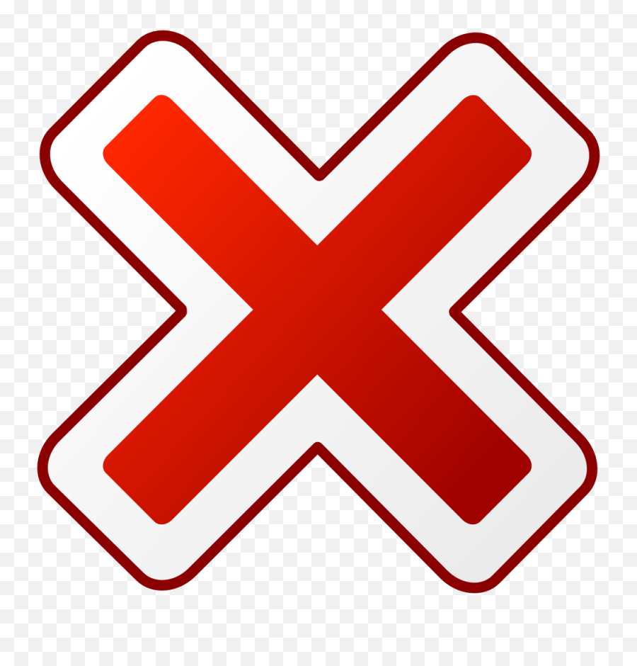 Red Cross Cancel - Negative Png,Cancel Sign Png