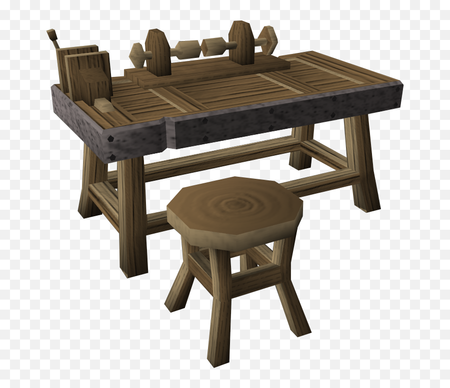 Bench With Lathe - The Runescape Wiki Outdoor Table Png,Benches Icon