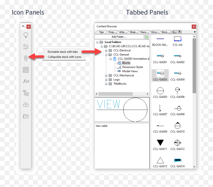 Working With Bricscad Panels - Dot Png,Icon Panels