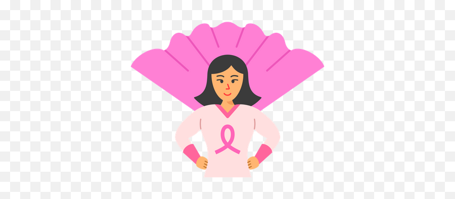 Best Premium Superhero Breast Cancer Awareness Illustration - For Women Png,Breast Cancer Ribbon Icon