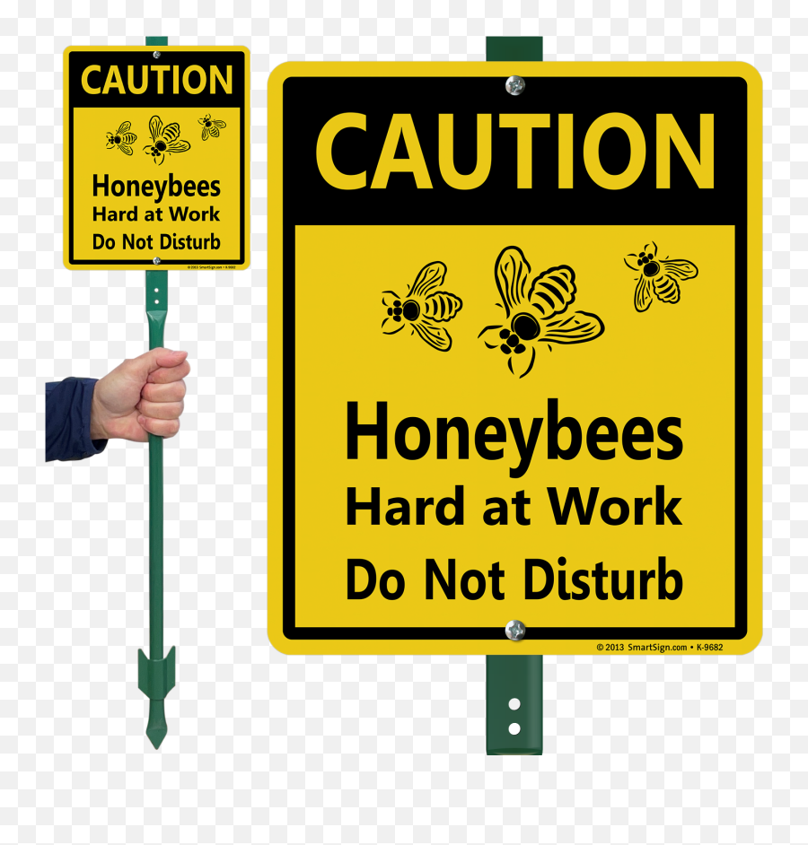 Install This Sign To Keep Both Your Honeybees And Community Safe Made Of Heavy Duty Aluminum Product Outlasts Cheap Plastic Signs - Warning Bees Sign Png,Do Not Disturb Icon