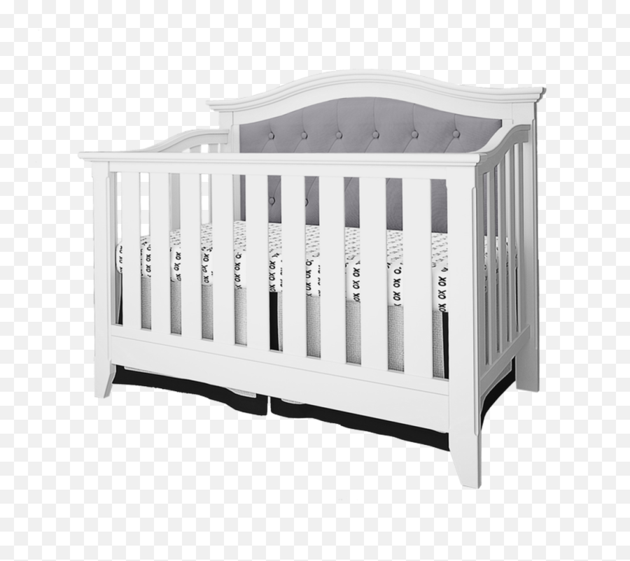 Magnolia Upholstered 4 - In1 Convertible Crib Whitegray Amazon White Cribs Png,Crib Png