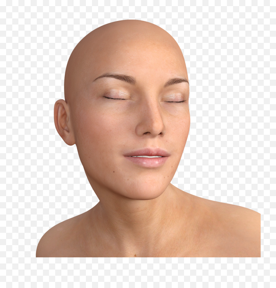 Woman Bald Head Face - Bald Head Png Woman,Head Png