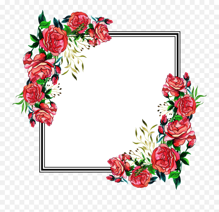 Flower Frame Png Transparent Images - Wedding Flower Frame Png,Wedding Flowers Png