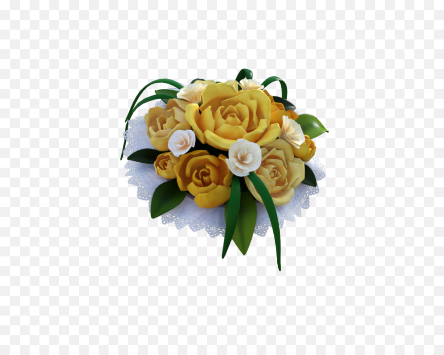 Download Wedding Yellow Rose Bouquet Flower - Png,Yellow Rose Transparent