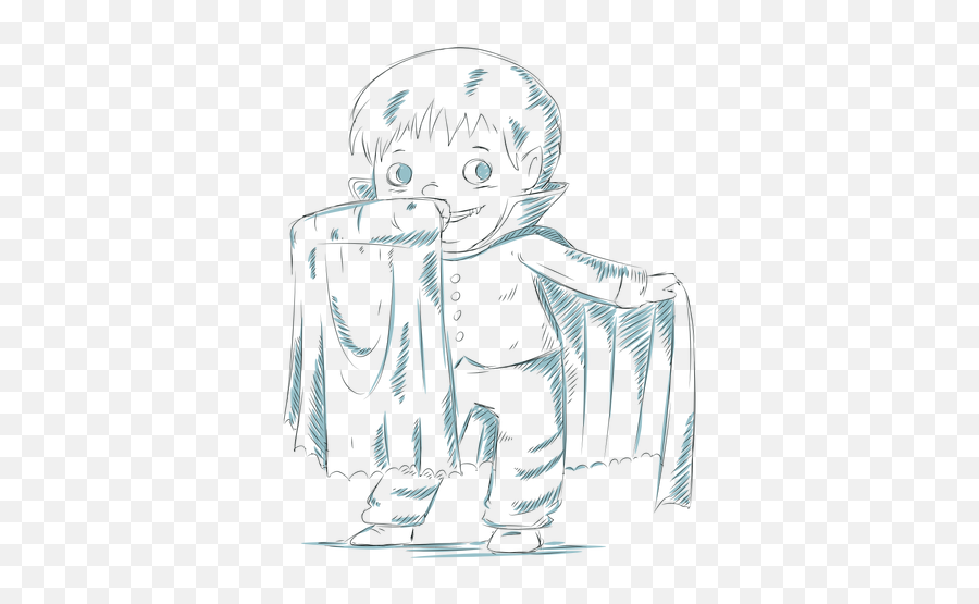 Hand Drawn Kid Character Vampire - Transparent Png U0026 Svg Sketch,Vampire Transparent