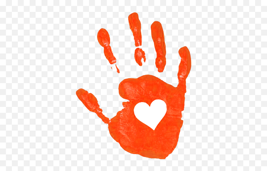 Handprint Orange Transparent - Eskmo Hypercolor Ep Full Zumba Kids Png,Handprint Png