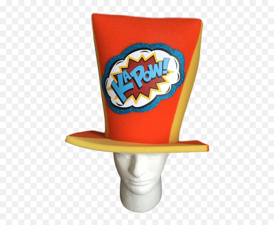 Kapow Cube Hat - Circus Party Hat Comics 1966 Hat Foam Party Hats Cartoon Png,Kapow Png