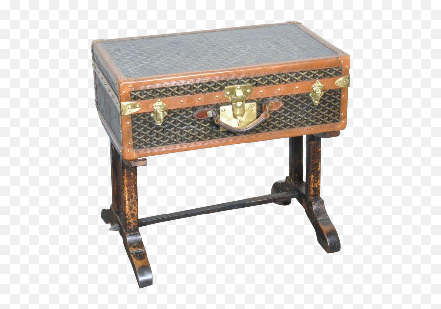 19th Century French Goyard Suitcase - Coffee Table Png,Goyard Logo