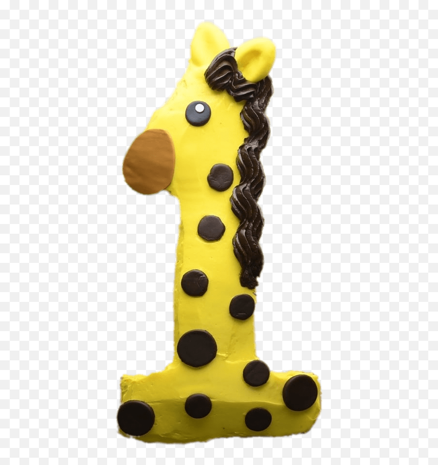 Giraffe Number 1 Cake Transparent Png - Stickpng Giraffe Number One Cake,Giraffe Png