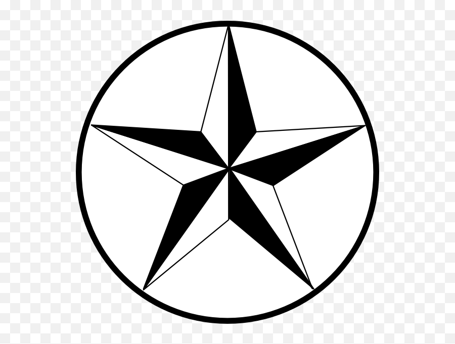 Library Of Star In A Circle Graphic Black And White Download - 5 Point Star Tattoo Png,Texas Shape Png