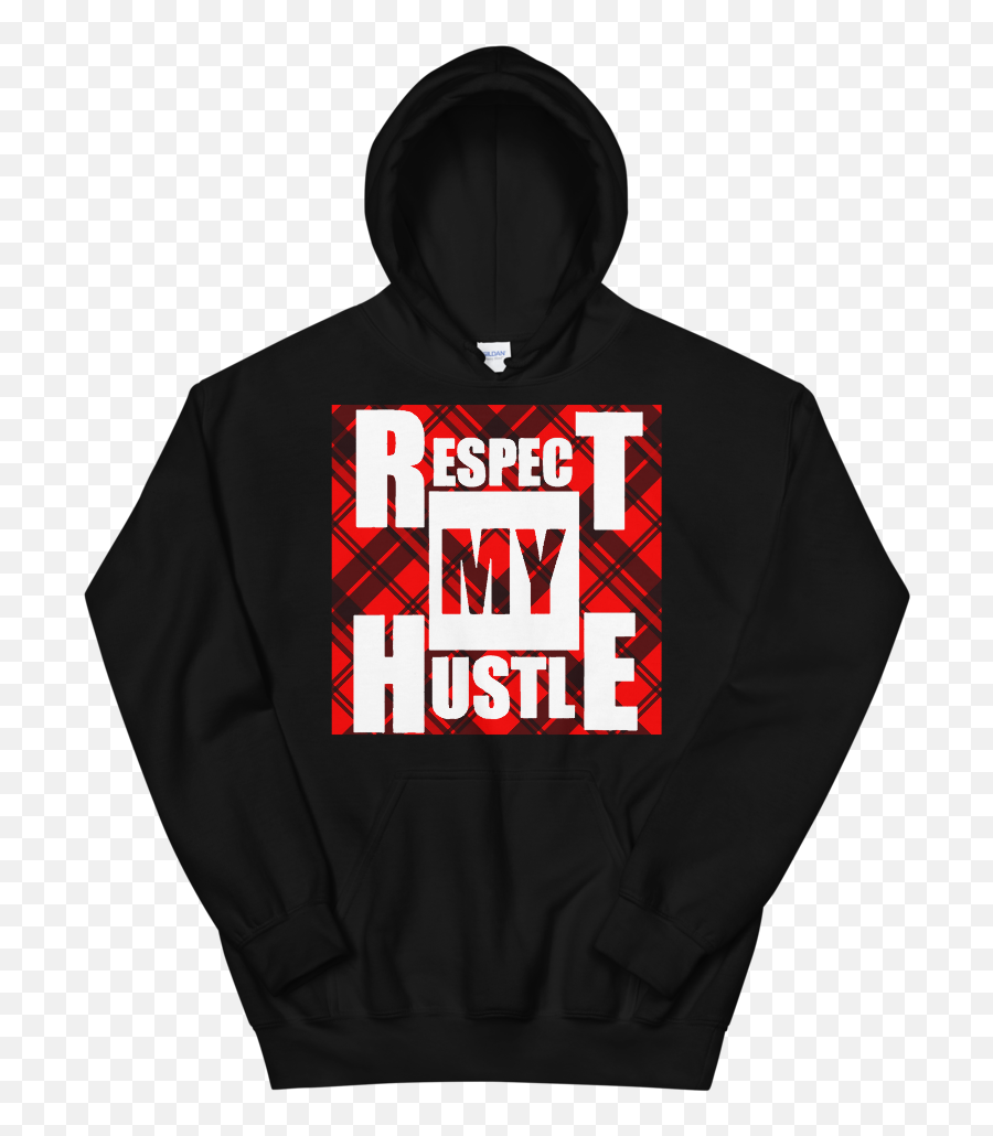 Unisex Rb Tartain Face Respectmyhustle Heavy Black Hoodie Sm - 5xl Hoodie Png,Black Hoodie Png