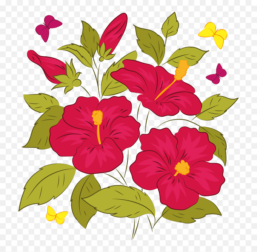 Hawaiian Hibiscus Clipart - Floral Png,Hawaiian Png