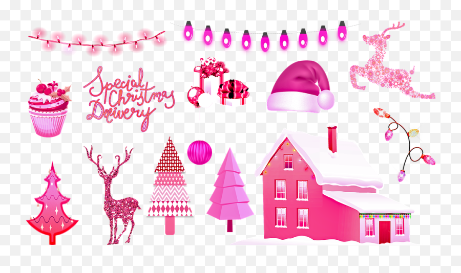 Christmas Lights Png Transparent - Pink Christmas Clip Art,Christmas Lights Png Transparent