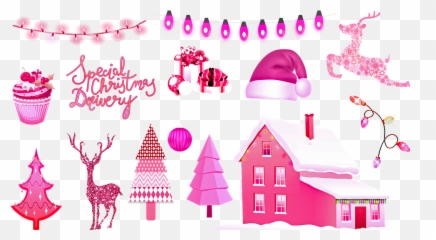 Christmas Lights Png Transparent - Pink Christmas Clip Art,Christmas Lights Png Transparent