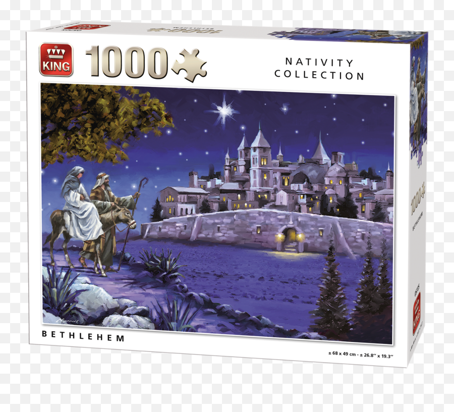 1000 Piece Christmas Nativity Jigsaw Puzzle Star Of Bethlehem Town Stables 05725 - King Classic Collection Puzzle Png,Star Of Bethlehem Png