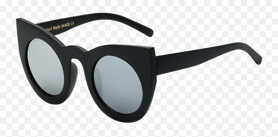 Funny Round Lens Mirrored Cat Eye Sunglasses - Sunglasses Png,Funny Glasses Png