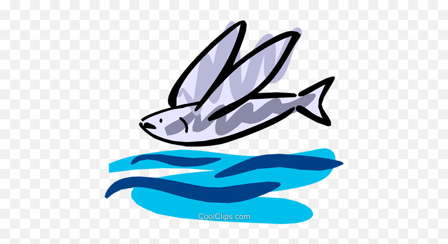 Flying Fish Royalty Free Vector Clip Art Illustration - Flying Fish Png,Flying Fish Logo