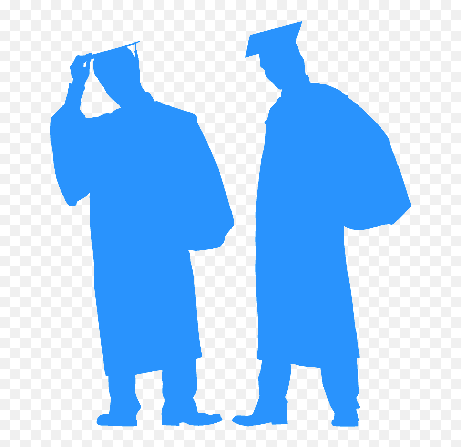 Graduates Silhouette - Reussite Scolaire Png,Graduation Silhouette Png