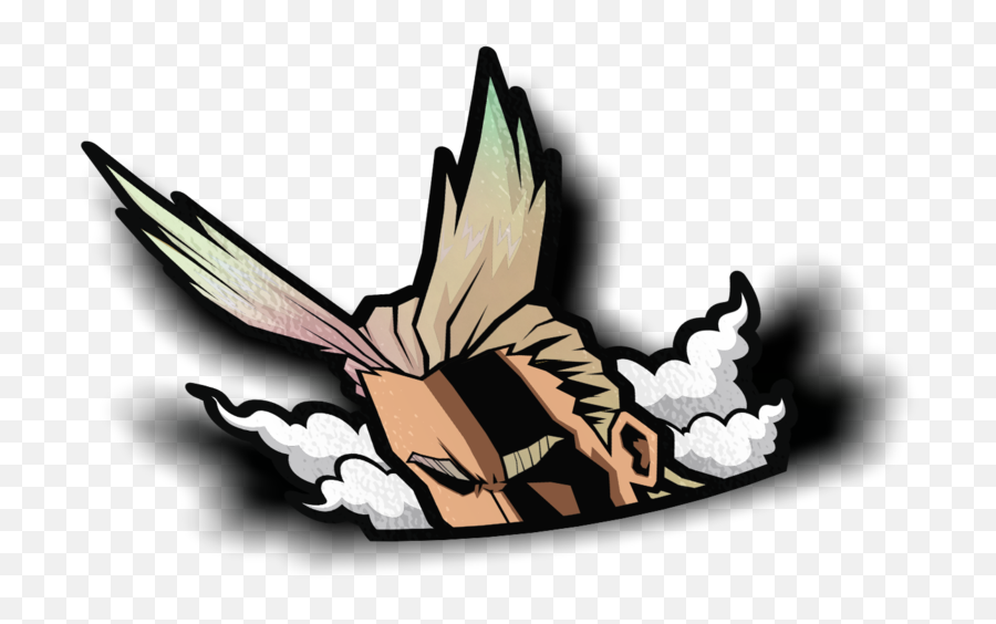Holographic All Might Peeker Sticker - Language Png,All Might Transparent