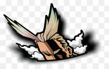 Holographic All Might Peeker Sticker - Language png