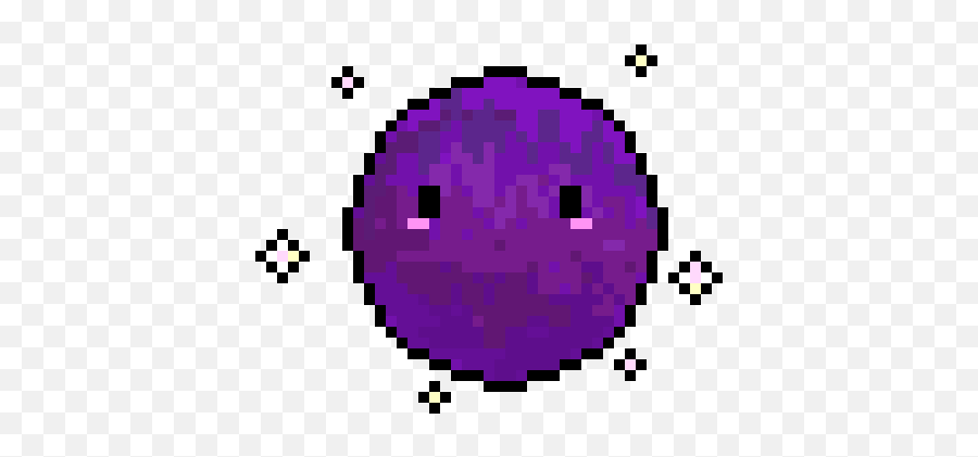 Kawaii Purple Planet - Pixel Art Png,Kawaii Pixel Png
