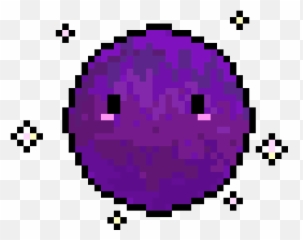 Kawaii Purple Planet - Pixel Art png