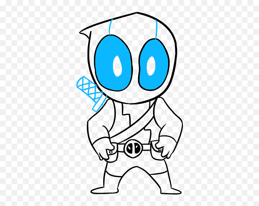 How To Draw A Chibi Deadpool - Fictional Character Png,Deadpool Desktop Icon