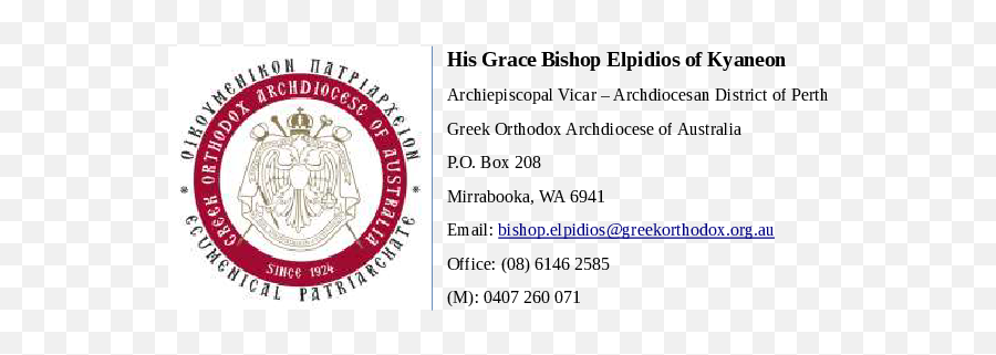 Christmas Message From His Grace Bishop Elpidios Of Kyaneon - Language Png,St. Nektarios Icon