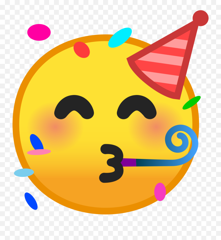 Noto Emoji Pie 1f973 - Android Emojis Clipart Full Size Transparent Party Emoji Png,Ghost Emoji Transparent