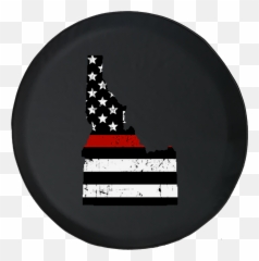 Idaho - Thin Red Line Distressed American Flag Spare Tire Cover Jeep Rv 33 Inch Walmartcom American Png,American Flag Icon Png