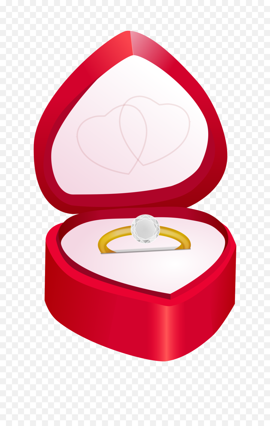 Vector Image Of Diamond Ring In Heart - Jewellery Ring Cartoon Png,Red Ring Png