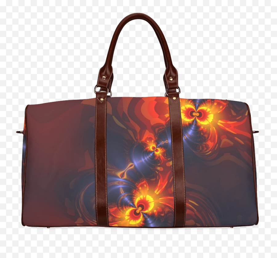 Butterfly Eyes Abstract Violet Gold Wings Waterproof - Duffel Bag Png,Gold Wings Png