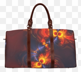 Butterfly Eyes Abstract Violet Gold Wings Waterproof - Duffel Bag Png,Gold Wings Png